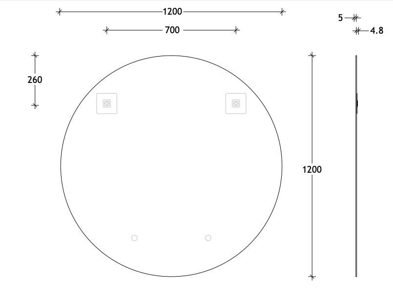 ADP Round Polished Edge Mirror - Wellsons