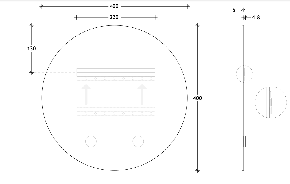 ADP Round Polished Edge Mirror - Wellsons