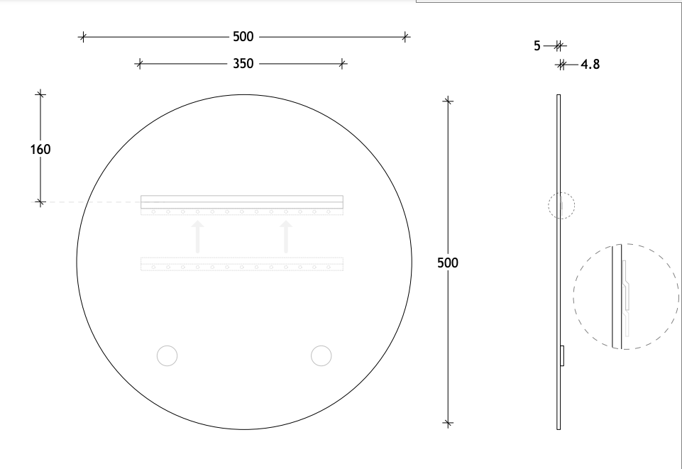 ADP Round Polished Edge Mirror - Wellsons