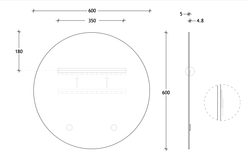 ADP Round Polished Edge Mirror - Wellsons