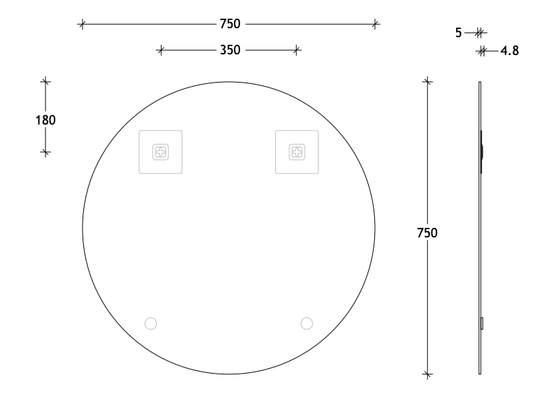 ADP Round Polished Edge Mirror - Wellsons