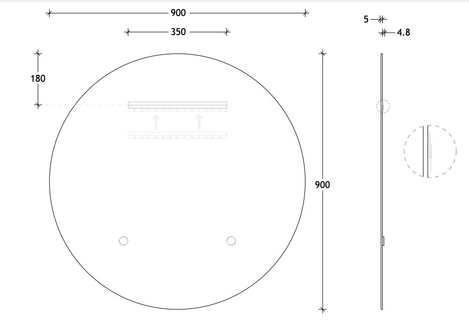 ADP Round Polished Edge Mirror - Wellsons