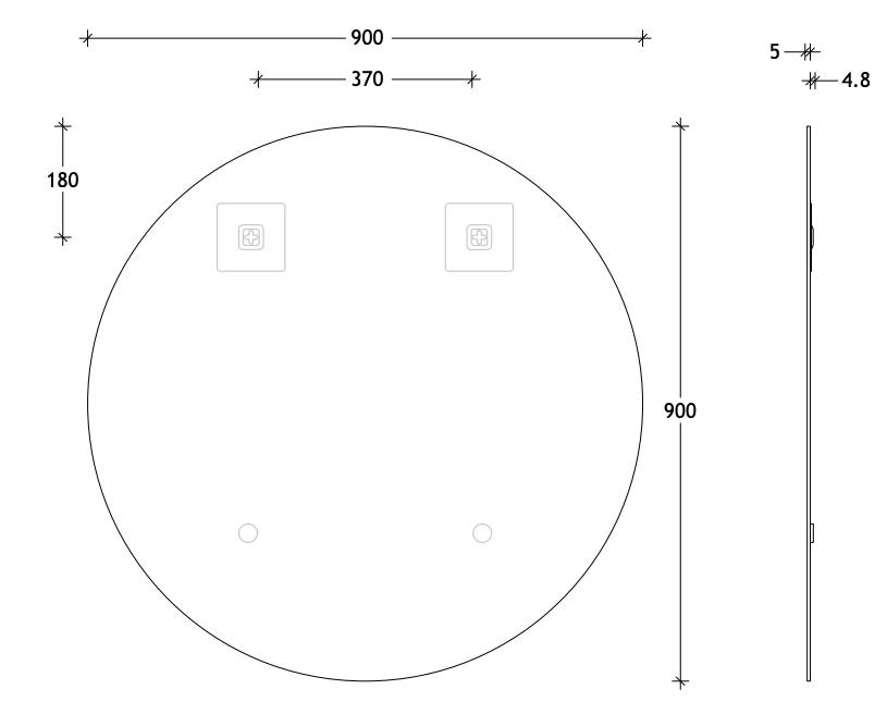 ADP Round Polished Edge Mirror - Wellsons