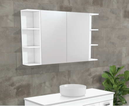 Fienza Side Shelf for Mirror Cabinets - Gloss White