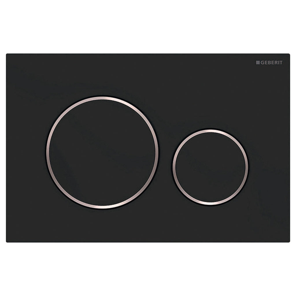 GEBERIT Sigma 20 Matte Black Round Button Flush Plate - Wellsons