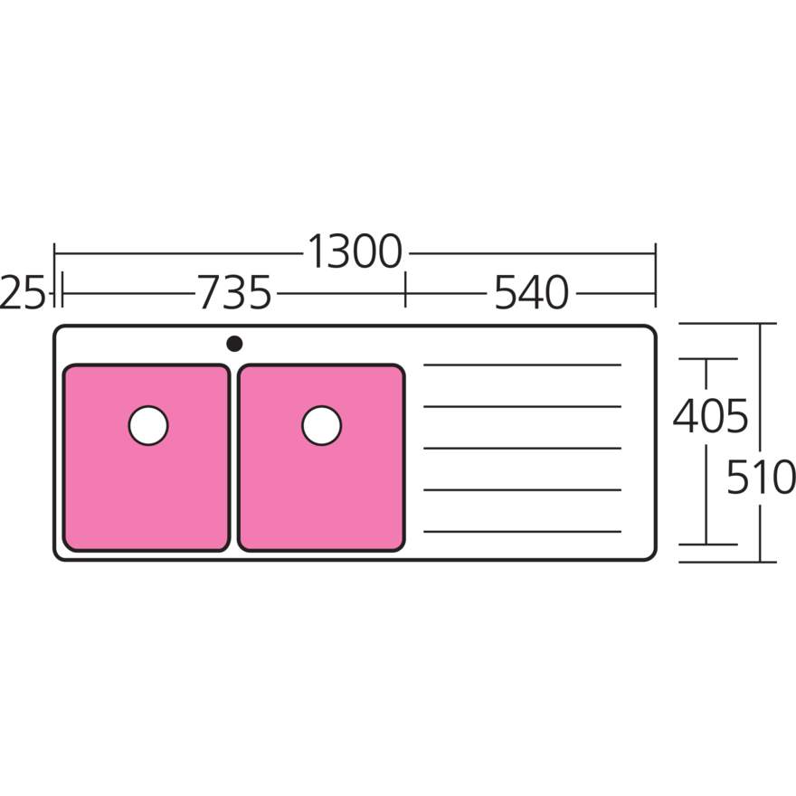 Oliveri Sonetto Double Bowl Topmount Sink With Drainer