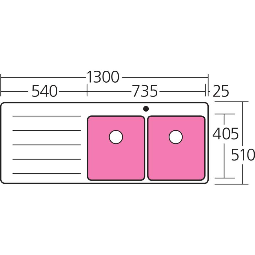 Oliveri Sonetto Double Bowl Topmount Sink With Drainer
