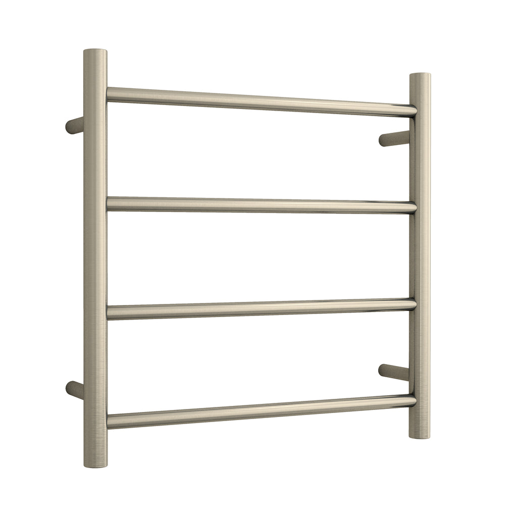Thermogroup 4 Bar Round Ladder Heated Towel Rail - Brushed Nickel