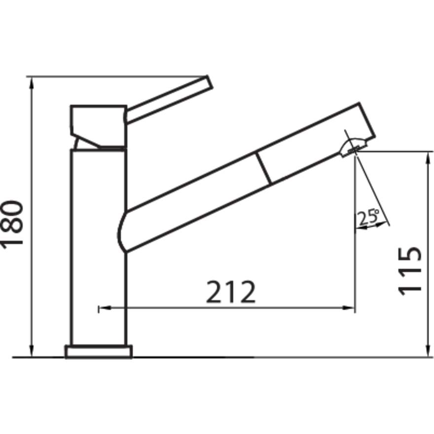 Oliveri Essente Stainless Steel Swivel Pull Out Mixer