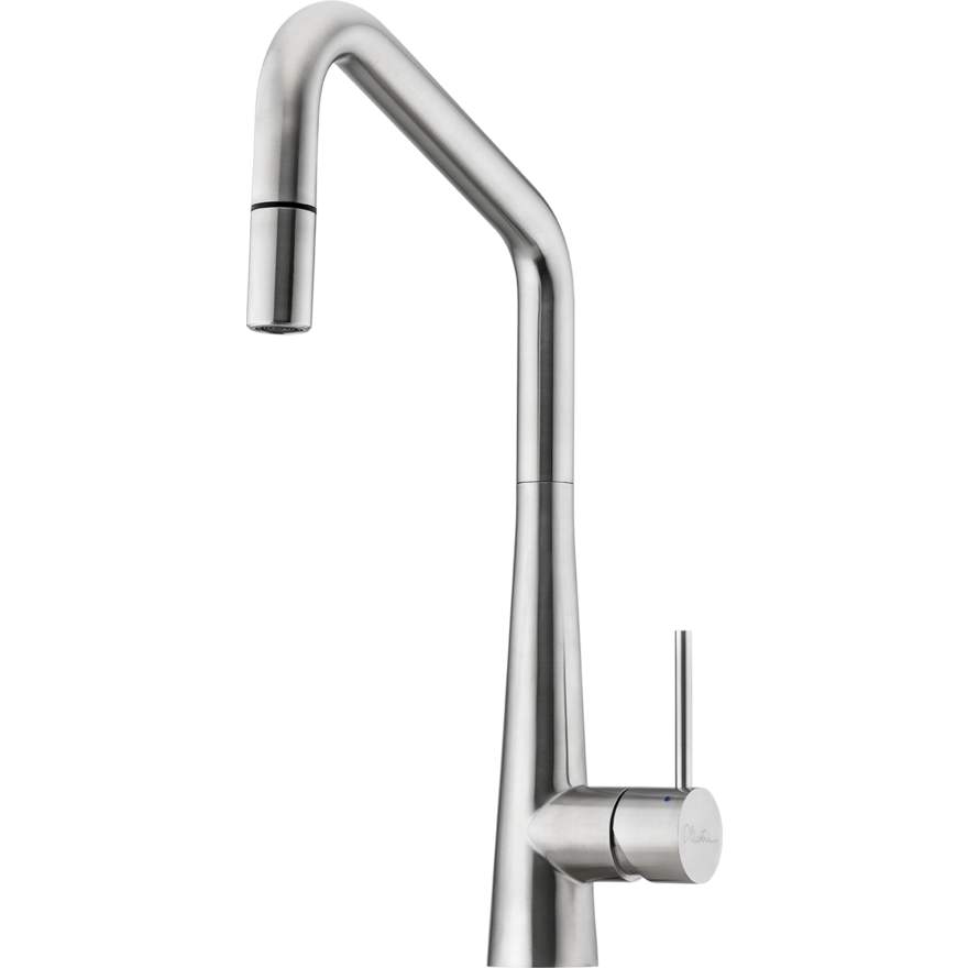 Oliveri Essente Stainless Steel Square Goose Neck Pull Out Mixer