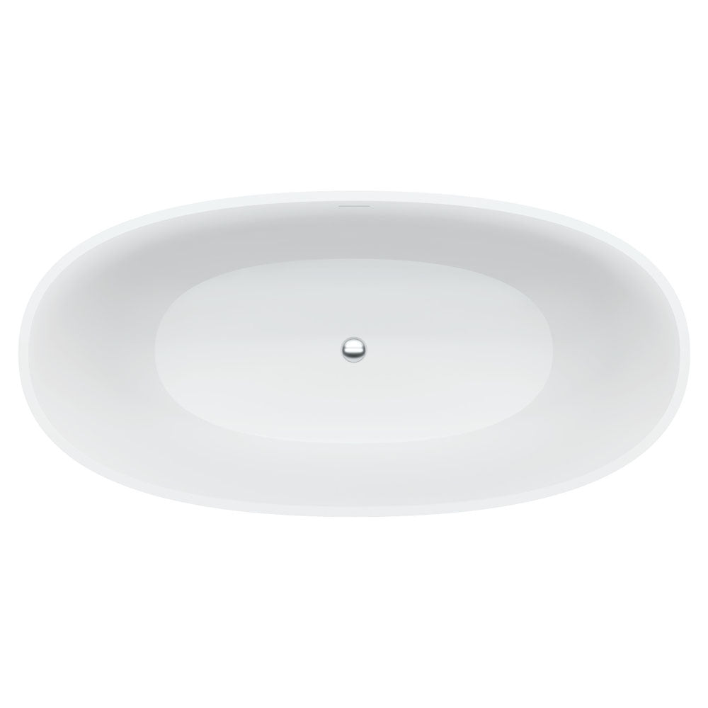 Fienza Sasso Freestanding Stone Bath 1650mm - Matte White