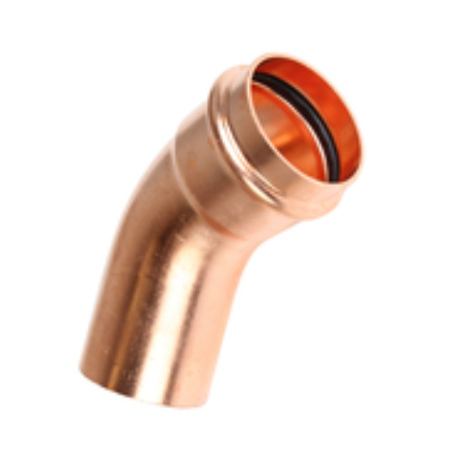 Copper Press 45° Elbow (Male/Female) Water 25MM - Wellsons