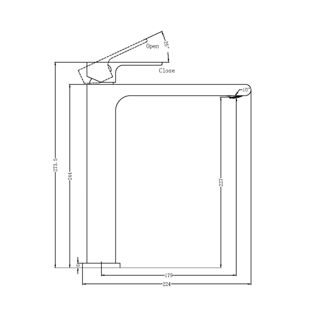 Nero Bianca Tall Basin Mixer - Matte Black - Wellsons