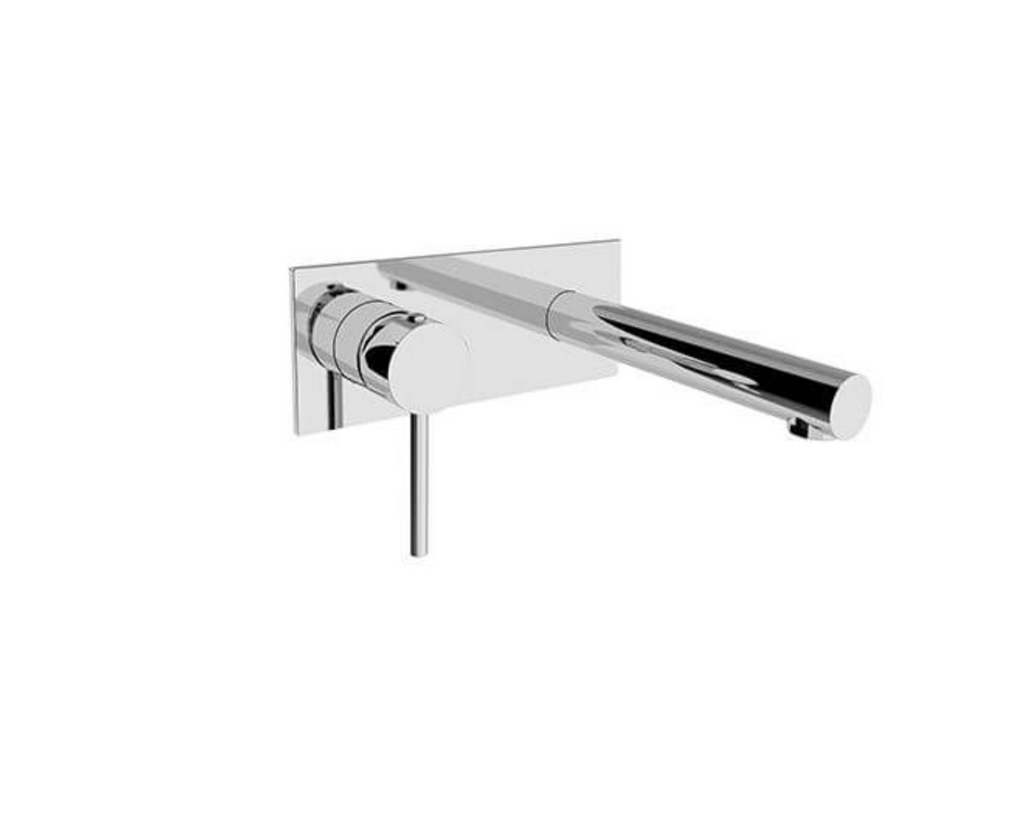 Nero Dolce Wall Basin Mixer Straight Spout - Chrome - Wellsons