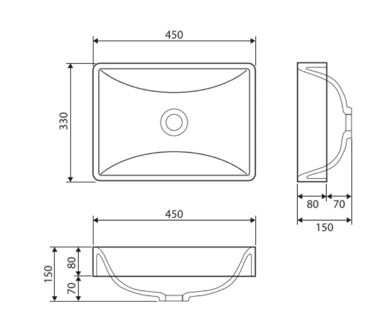 Fienza Kados Cast Stone Semi-Inset Basin - Matte White