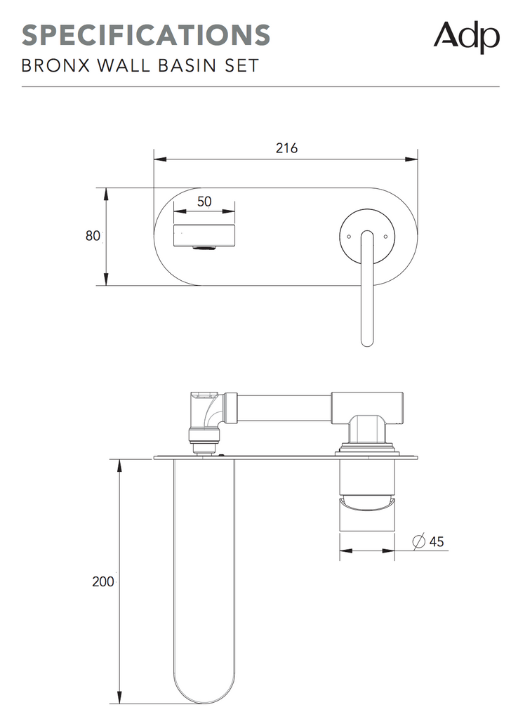 ADP Bronx Wall Basin Set