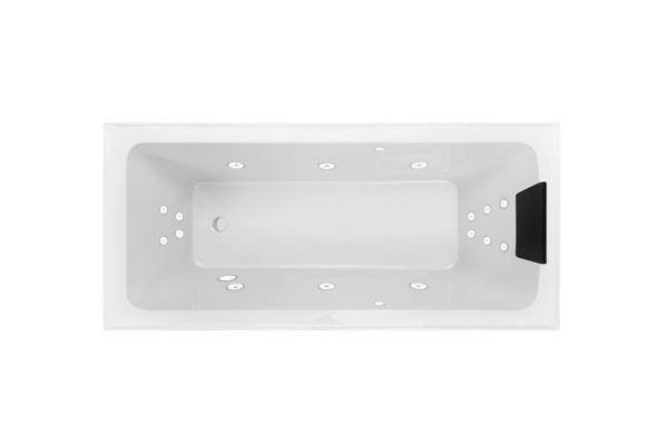 Decina Shenseki Dolce Vita 16 Jet Inset Bath 1395/1515mm - Gloss White