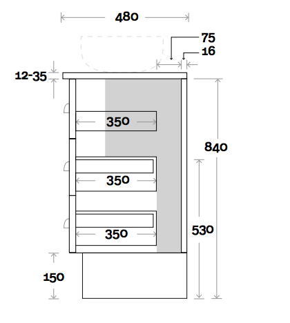 Marquis Chateau Floor Standing Vanity - Wellsons