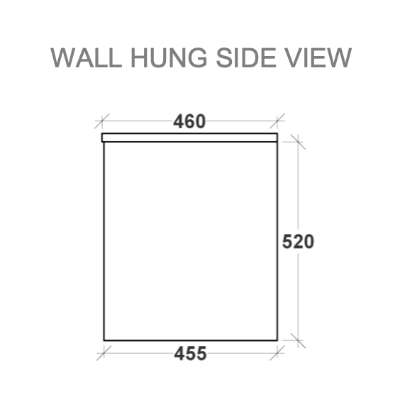 Rifco Ivy Wall Hung Vanity with Acrylic Top