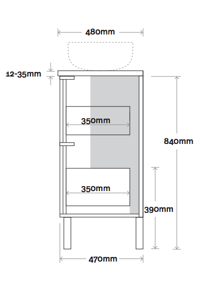 Marquis Palm Floor Standing Vanity - Wellsons