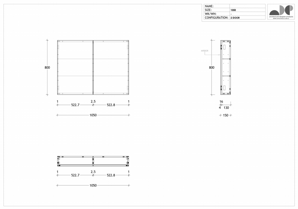 ADP Gloss Silk Shaving Cabinet - Wellsons