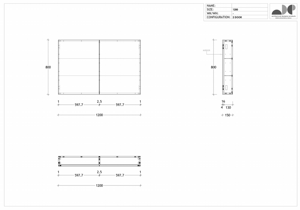 ADP Gloss Silk Shaving Cabinet - Wellsons