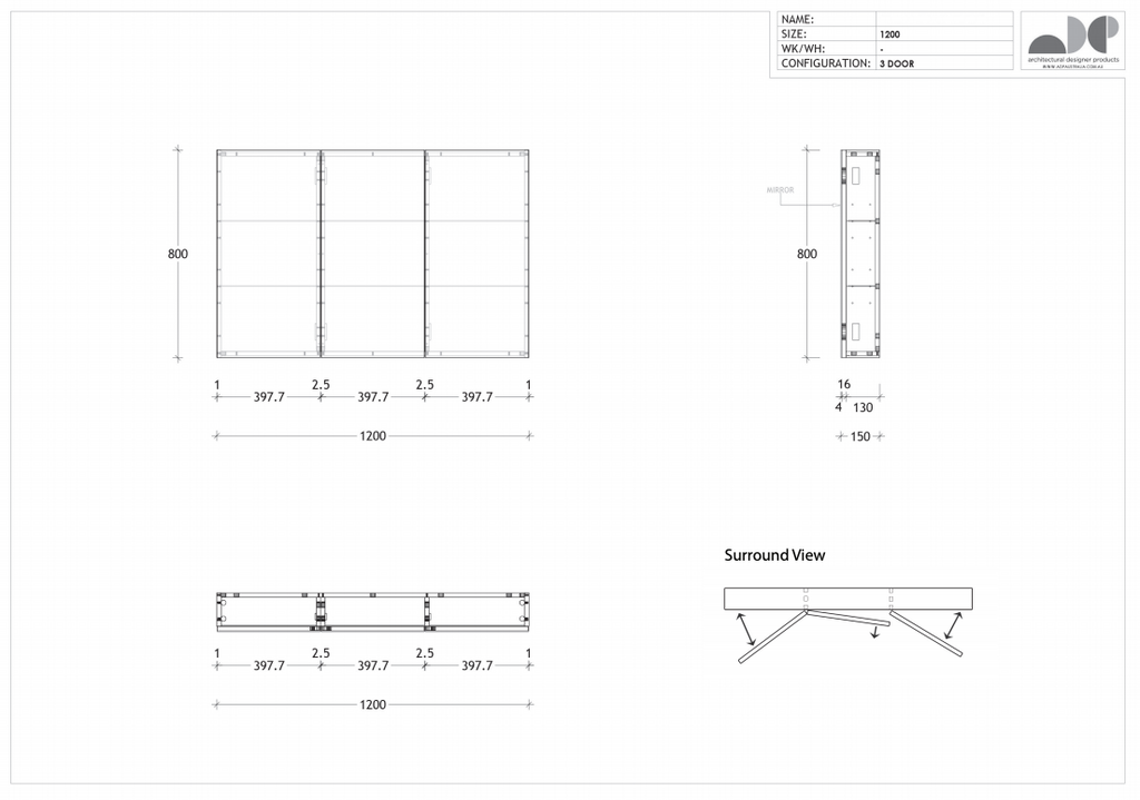 ADP Gloss Silk Shaving Cabinet - Wellsons