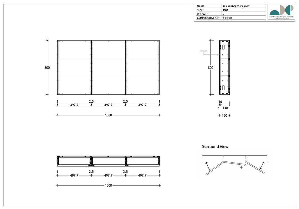 ADP Gloss Silk Shaving Cabinet - Wellsons