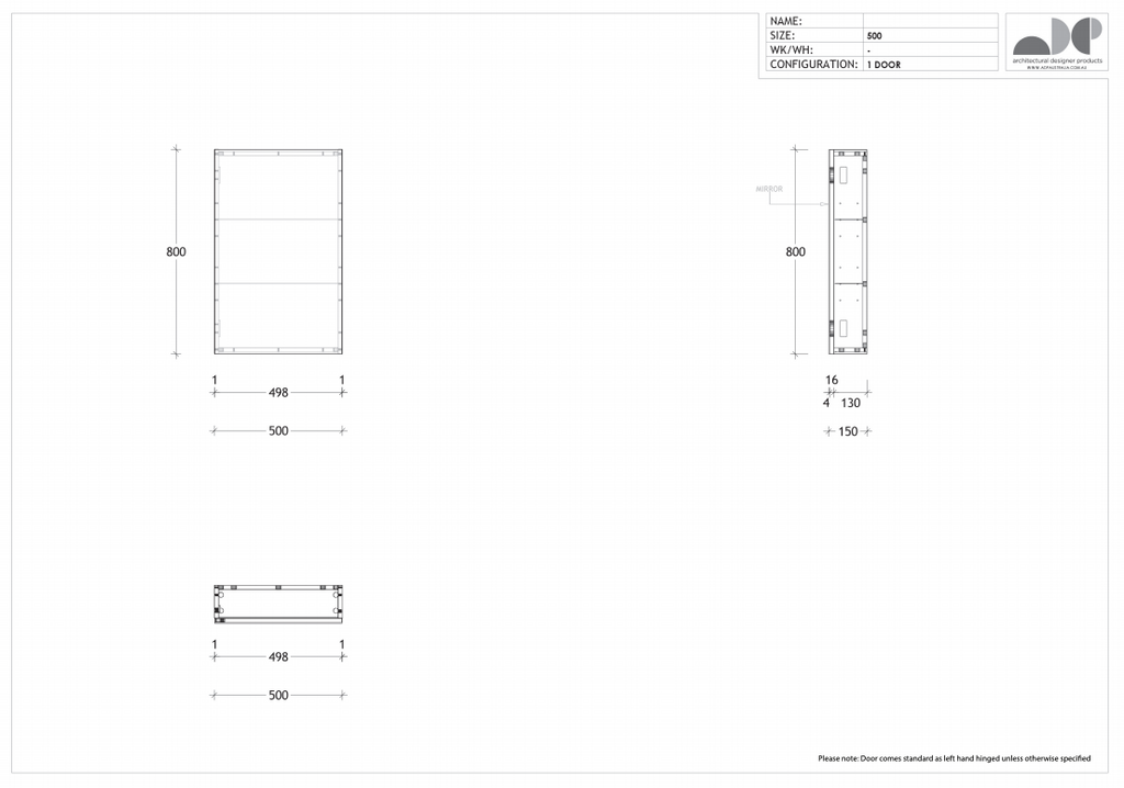 ADP Gloss Silk Shaving Cabinet - Wellsons