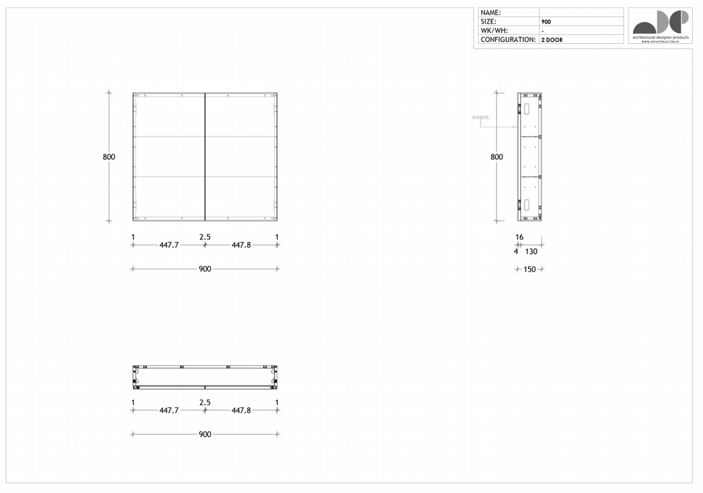 ADP Gloss Silk Shaving Cabinet - Wellsons