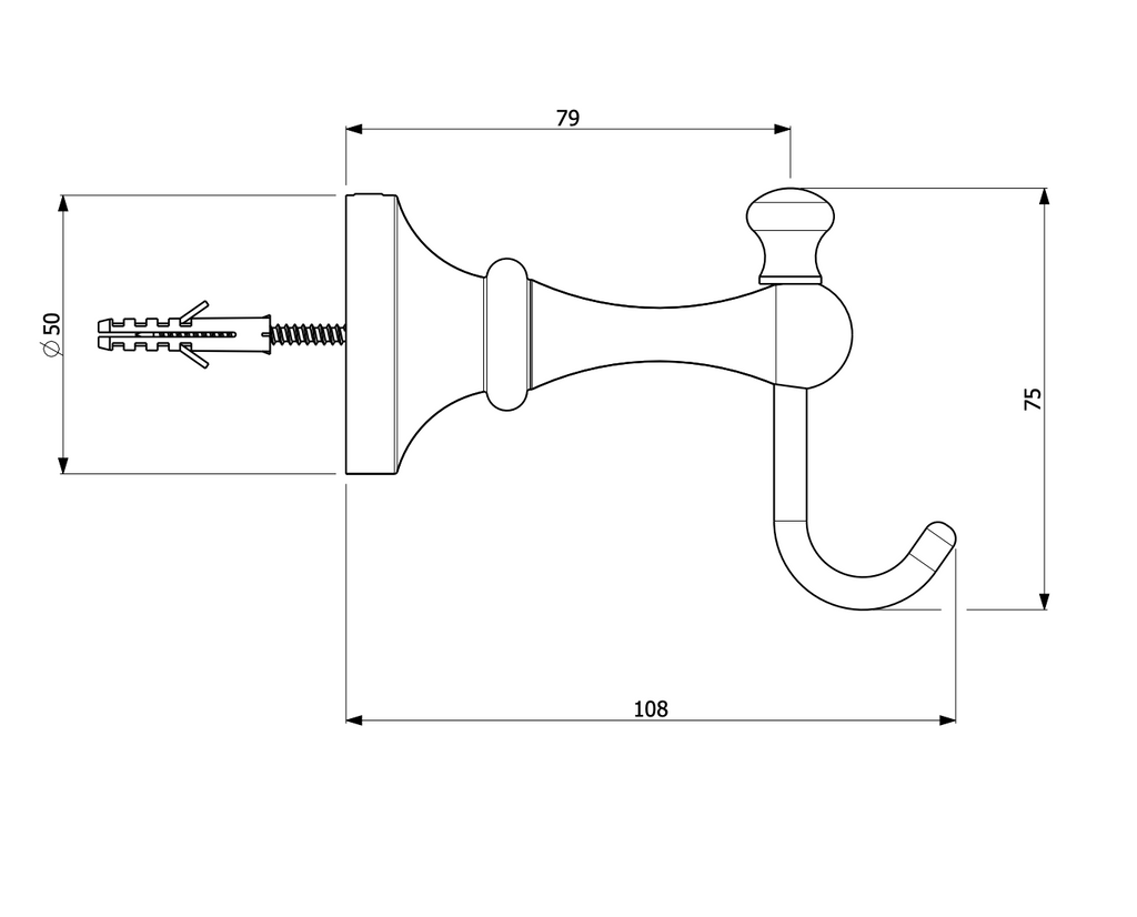 Armando Vicario Provincial Robe Hook