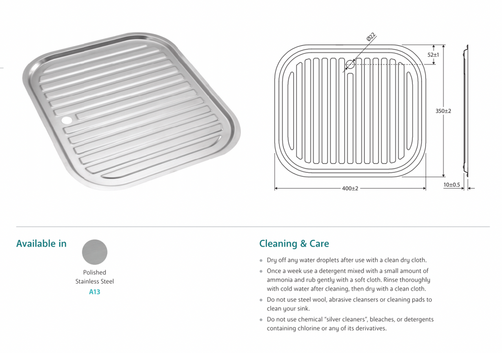 Fienza Tiva Sink Drainer Tray