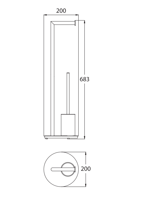 ADP Staten Freestanding Toilet Caddy - Chrome - Wellsons