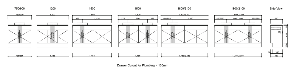 Timberline Taylor Floor Standing Vanity with SilkSurface Top & Basin - Wellsons
