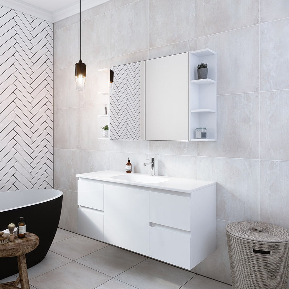 Timberline Carlo Wall Hung Vanity with Alpha Ceramic Top