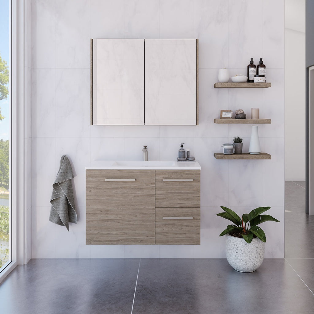 Timberline Carlo Wall Hung Vanity with Alpha Ceramic Top
