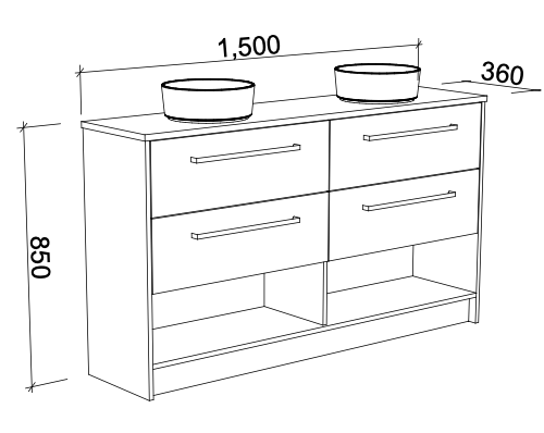 Timberline Karlie Floor Standing Vanity with SilkSurface Top & Basin - Wellsons
