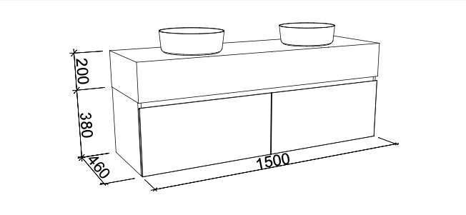 Timberline Kingsley Wall Hung Vanity with Basin - Wellsons