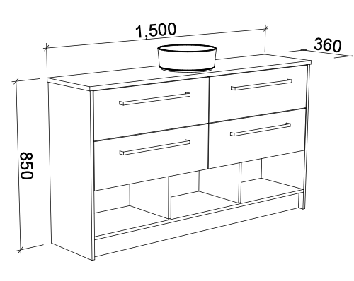 Timberline Karlie Floor Standing Vanity with SilkSurface Top & Basin - Wellsons