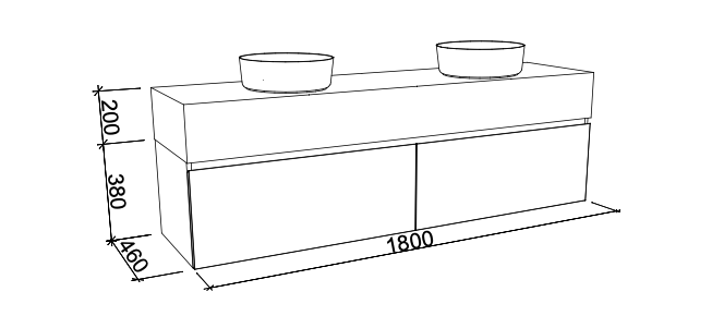 Timberline Kingsley Wall Hung Vanity with Basin - Wellsons
