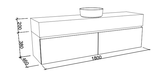 Timberline Kingsley Wall Hung Vanity with Basin - Wellsons