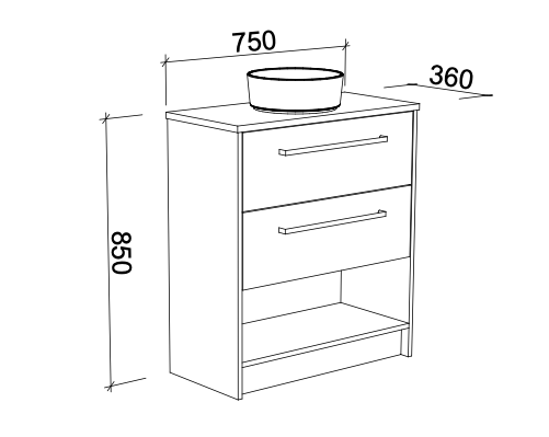 Timberline Karlie Floor Standing Vanity with SilkSurface Top & Basin - Wellsons