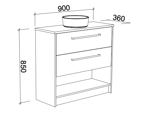 Timberline Karlie Floor Standing Vanity with SilkSurface Top & Basin - Wellsons