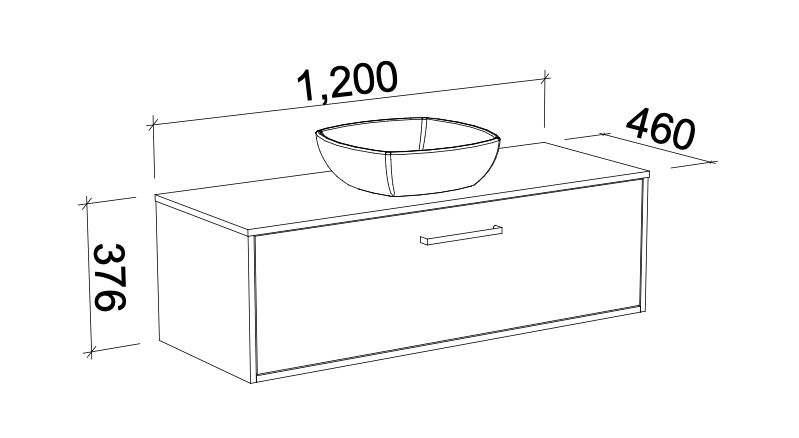 Timberline Delaware Wall Hung Vanity