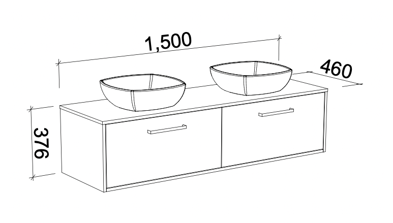 Timberline Delaware Wall Hung Vanity