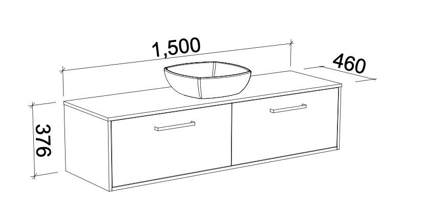Timberline Delaware Wall Hung Vanity