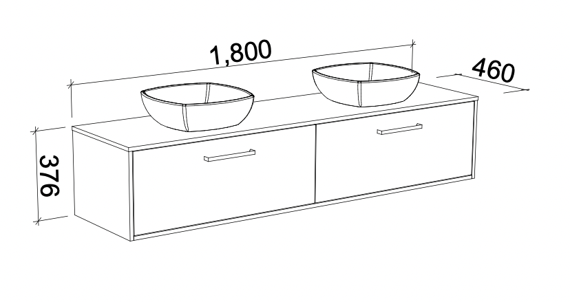 Timberline Delaware Wall Hung Vanity