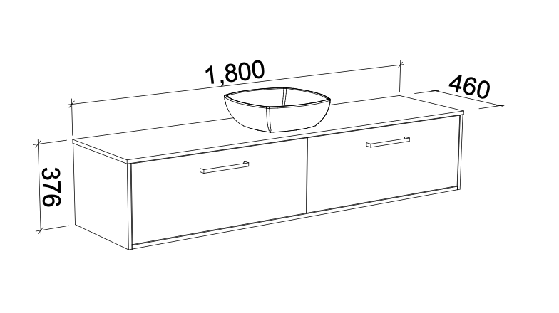 Timberline Delaware Wall Hung Vanity