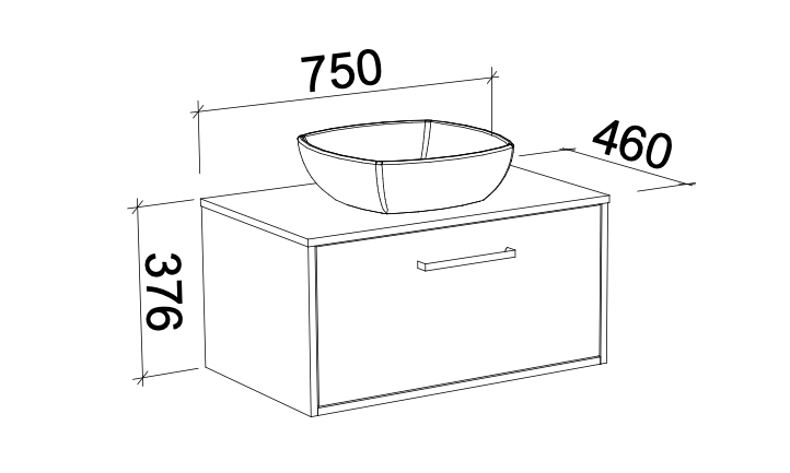 Timberline Delaware Wall Hung Vanity