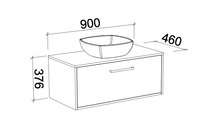 Timberline Delaware Wall Hung Vanity